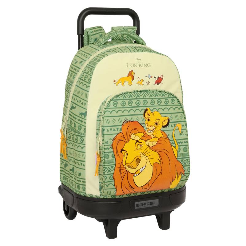 Schulrucksack mit Rädern Mufasa grün Beige 33 x 45 x 22 cm von Mufasa