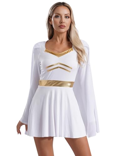 Mufeng Griechische Römische Königskostüm Damen Gladiatorenkostüm Römisches Kleid Griechische Göttin Mit Chiffon Mantel Tunika Prinzessin Karneval Cosplay Weiß XXL Mufeng Griechische Römische Königskostüm Damen Gladiatorenkostüm Römisches Kleid Griechische Göttin Mit Chiffon Mantel Tunika Prinzessin Karneval Cosplay Weiß XXL von Mufeng
