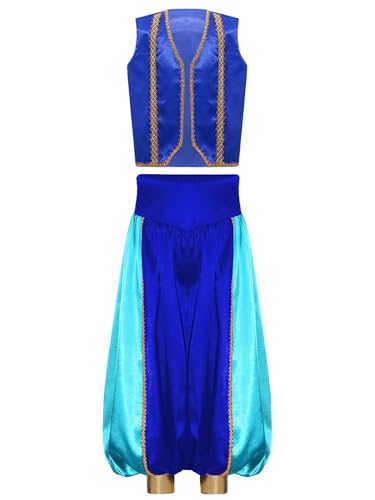Mufeng Jungen Arabisch Prinz Kostüm Sultan Indische Arabische Kleidung Orientalische Weste + Haremshose Karneval Fasching Party Outfits Himmelblau 158-164 Mufeng Jungen Arabisch Prinz Kostüm Sultan Indische Arabische Kleidung Orientalische Weste + Haremshose Karneval Fasching Party Outfits Himmelblau 158-164 von Mufeng
