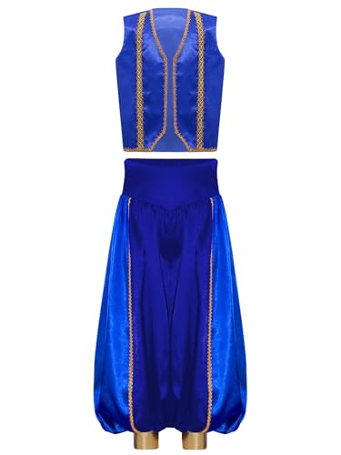 Mufeng Jungen Arabisch Prinz Kostüm Sultan Indische Arabische Kleidung Orientalische Weste + Haremshose Karneval Fasching Party Outfits Royal Blau 170-176 Mufeng Jungen Arabisch Prinz Kostüm Sultan Indische Arabische Kleidung Orientalische Weste + Haremshose Karneval Fasching Party Outfits Royal Blau 170-176 von Mufeng