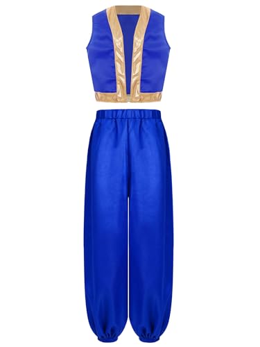Mufeng Jungen Arabische Kleidung Satin Weste + Haremshose Mittelalterlich Renaissance Kostüm Sultan Arabisch Prinz Kostüm Mottoparty Outfits Royal Blau 158-164 Mufeng Jungen Arabische Kleidung Satin Weste + Haremshose Mittelalterlich Renaissance Kostüm Sultan Arabisch Prinz Kostüm Mottoparty Outfits Royal Blau 158-164 von Mufeng