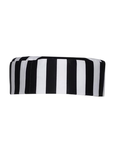 Mufeng Jungen Mädchen Gefangene Mütze Sträfling Haube Knasti Häftlingskappen Halloween Karneval Fasching Party Zubehör Schwarz Weiß 110-116 von Mufeng