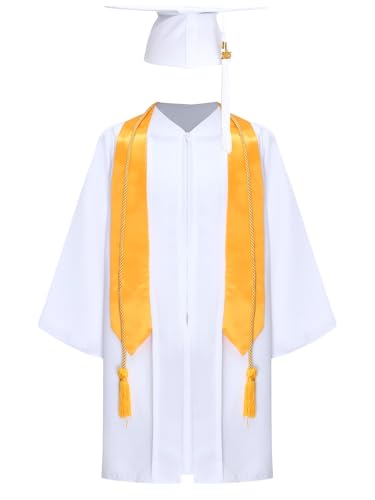 Mufeng Kinder Abschluss Talar Akademischer Robe Mit Doktorhut Stola Abschlusskleid Graduation Robe Umhang Für Jungen Mädchen Mufeng Kinder Abschluss Talar Akademischer Robe Mit Doktorhut Stola Abschlusskleid Graduation Robe Umhang Für Jungen Mädchen von Mufeng