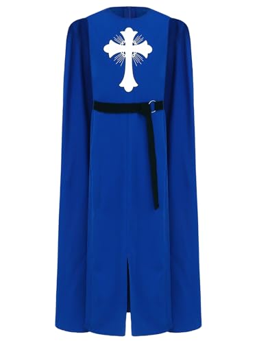 Mufeng Kinder Jungen Ritter Kostüm Gladiator Robe mit Umhang Mittelalter Krieger Kostüm Römer Kleidung Halloween Karneval Fasching Party Outfits Blau 134-140 Mufeng Kinder Jungen Ritter Kostüm Gladiator Robe mit Umhang Mittelalter Krieger Kostüm Römer Kleidung Halloween Karneval Fasching Party Outfits Blau 134-140 von Mufeng