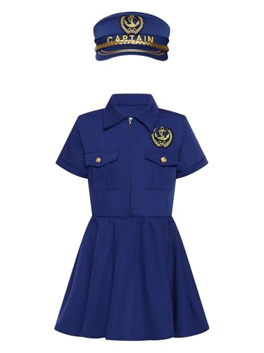 Mufeng Kinder Polizei Kostüm Mädchen Polizistin Kleid mit Hut Polizei Uniform Polizistin Kostüm Für Halloween Karneval Fasching A Marineblau 104-116 Mufeng Kinder Polizei Kostüm Mädchen Polizistin Kleid mit Hut Polizei Uniform Polizistin Kostüm Für Halloween Karneval Fasching A Marineblau 104-116 von Mufeng