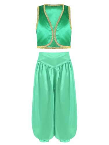 Mufeng Kostüm Aus Sultan Arabisch Für Kind Anzug Prinz Mittelalterlich Renaissance Weste + Hose Kleid Traditionell Karneval Halloween Grün 158-164 Mufeng Kostüm Aus Sultan Arabisch Für Kind Anzug Prinz Mittelalterlich Renaissance Weste + Hose Kleid Traditionell Karneval Halloween Grün 158-164 von Mufeng