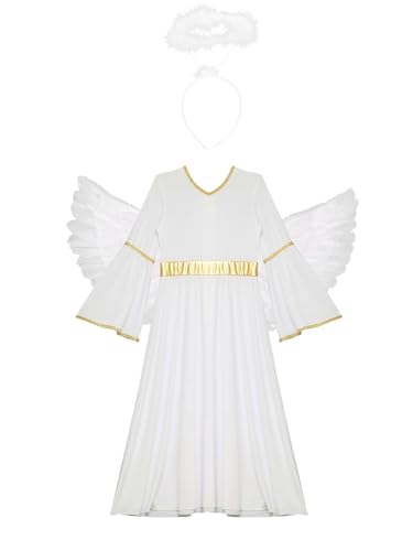 Mufeng Kostüm Engel Teufel Mädchen Engelsflügel Mit Heiligenschein Engel Kostüm Griechische Göttin Maxi Kleid Elegantes Halloween Karneval Fancy Dress Weiß 170 Mufeng Kostüm Engel Teufel Mädchen Engelsflügel Mit Heiligenschein Engel Kostüm Griechische Göttin Maxi Kleid Elegantes Halloween Karneval Fancy Dress Weiß 170 von Mufeng