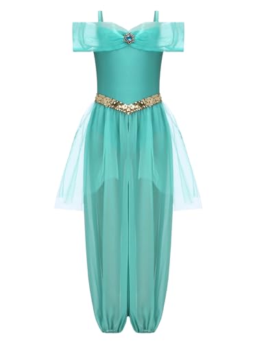 Mufeng Mädchen Bauchtanz Tanzkleid Glitzer Pailletten Overall Jumpsuit Arabische Prinzessin Outfits Halloween Karneval Indische Tanzkleidung Grün 158-164 Mufeng Mädchen Bauchtanz Tanzkleid Glitzer Pailletten Overall Jumpsuit Arabische Prinzessin Outfits Halloween Karneval Indische Tanzkleidung Grün 158-164 von Mufeng