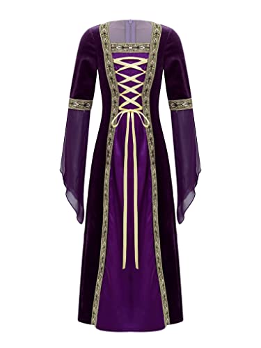 Mufeng Renaissance Mädchenkleid Karnevalskostüm Mit Ausgestellten Ärmeln Vintage Langes Mittelalterliches Prinzessinnenkleid Cosplay Fantasiekostüm Halloween Lila 134-140 Mufeng Renaissance Mädchenkleid Karnevalskostüm Mit Ausgestellten Ärmeln Vintage Langes Mittelalterliches Prinzessinnenkleid Cosplay Fantasiekostüm Halloween Lila 134-140 von Mufeng