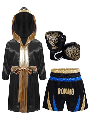 Mufeng Weltmeister Boxer Kostüm Für Kinder Boxermantel Bademantel Satin Vollständige Länge Boxer Shorts Boxershorts Sandsack Handschuhe Blaues Gold 170 Mufeng Weltmeister Boxer Kostüm Für Kinder Boxermantel Bademantel Satin Vollständige Länge Boxer Shorts Boxershorts Sandsack Handschuhe Blaues Gold 170 von Mufeng