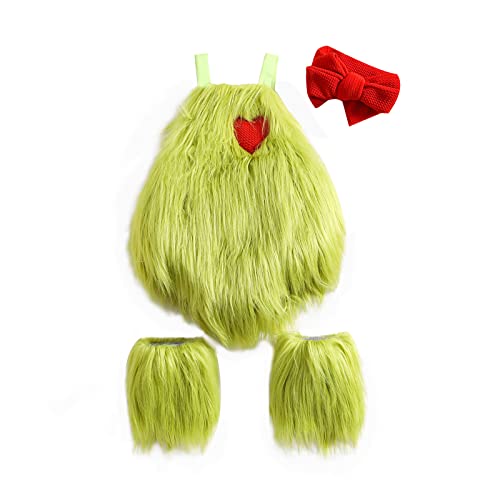 Weihnachtskostüm Grinch für Babys und Kinder, Grün, Wie der Grinch gestohlen hat, langärmelige Fleece-Plüschjacke und -hose, grünes Monster, lustiges Weihnachts-Cosplay-Kostüm (Green#1, 0-6 Months) Weihnachtskostüm Grinch für Babys und Kinder, Grün, Wie der Grinch gestohlen hat, langärmelige Fleece-Plüschjacke und -hose, grünes Monster, lustiges Weihnachts-Cosplay-Kostüm (Green#1, 0-6 Months) von Mugoebu