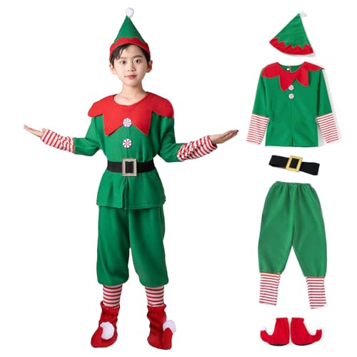 Muimray Weihnachtselfenkostüm für Kleinkinder und Mädchen, Weihnachtsmann-Kostüm, Weihnachtskleidung + Hose + Hut, Cosplay-Kostüm, Jungen, 12-18 Monate Muimray Weihnachtselfenkostüm für Kleinkinder und Mädchen, Weihnachtsmann-Kostüm, Weihnachtskleidung + Hose + Hut, Cosplay-Kostüm, Jungen, 12-18 Monate von Muimray