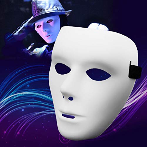 Muium(TM) Halloween Weiße Maske,Masken Maske für Erwachsene,Anonymous Masken,einfarbige Maske,Cosplay-Maske Latex-Halloween-Masken für Halloween, Karneval, Partys Perform Ghost Walk PVC-Maske von Muium(TM)
