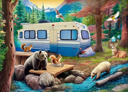 Puzzle 500 Teile – Puzzle für Erwachsene und Kinder ab 14 Jahren – Abenteuer Waldbär Puzzle 500 Teile – Puzzle für Erwachsene und Kinder ab 14 Jahren – Abenteuer Waldbär von Mulic