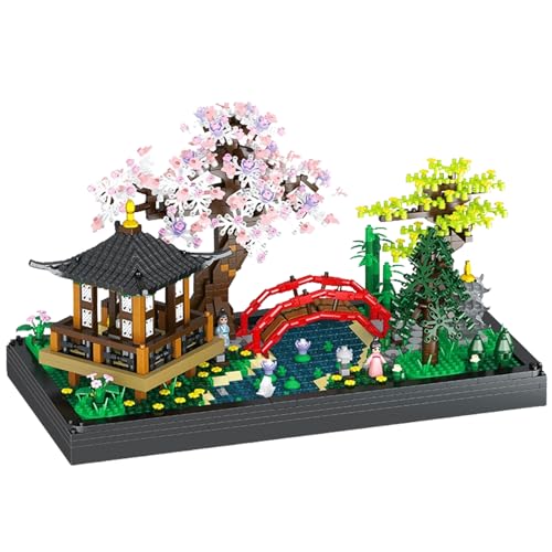 Muligheter Garten der Stille Bausteinen Modell, Botanical Zen-Garten-Set für Erwachsene mit Lotusblume,2280 Tranquil Garden Botanical für Erwachsene Jungen Mädchen Kinder von Muligheter