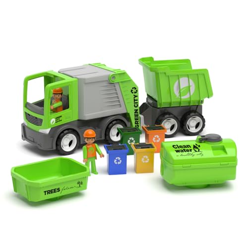MultiGO City Set Sandkasten Spielzeug für Kinder ab 3 Jahre - Figuren Pokeeto Müllmann mit Autos - Sandspielzeug für Outdoor Spiele - Auto für den Garten MultiGO City Set Sandkasten Spielzeug für Kinder ab 3 Jahre - Figuren Pokeeto Müllmann mit Autos - Sandspielzeug für Outdoor Spiele - Auto für den Garten von MultiGO