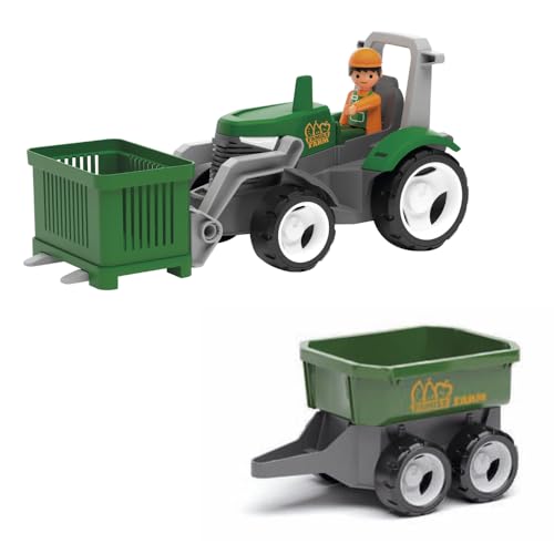 MultiGO Farm 2+1 Set Sandkasten Spielzeug für Kinder ab 3 Jahre - Farmer mit Traktor - Sandspielzeug für Outdoor Spiele - Auto für den Garten MultiGO Farm 2+1 Set Sandkasten Spielzeug für Kinder ab 3 Jahre - Farmer mit Traktor - Sandspielzeug für Outdoor Spiele - Auto für den Garten von MultiGO