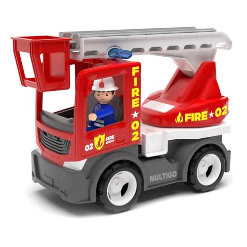 MultiGO Fire Sandkasten Spielzeug für Kinder ab 3 Jahre - großer Drehleiterfahrzeug mit Feuerwehrmann - Feuerwehr Sandspielzeug für Outdoor Spiele - Feuerwehrauto für den Garten MultiGO Fire Sandkasten Spielzeug für Kinder ab 3 Jahre - großer Drehleiterfahrzeug mit Feuerwehrmann - Feuerwehr Sandspielzeug für Outdoor Spiele - Feuerwehrauto für den Garten von MultiGO