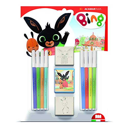 Multiprint Blister 2 Stempel für Kinder Bing, 100% Made in Italy, Benutzerdefinierte Stempelset Kinder, in Holz und Naturkautschuk, Ungiftige Waschbare Tinte, Geschenkidee, Art.26987 Multiprint Blister 2 Stempel für Kinder Bing, 100% Made in Italy, Benutzerdefinierte Stempelset Kinder, in Holz und Naturkautschuk, Ungiftige Waschbare Tinte, Geschenkidee, Art.26987 von Multiprint