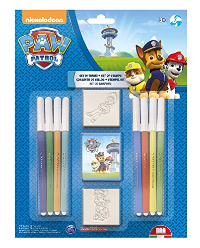 Multiprint Blister 2 Stempel für Kinder Paw Patrol Boy, 100% Made in Italy, Benutzerdefinierte Stempelset Kinder, in Holz und Naturkautschuk, Ungiftige Waschbare Tinte, Geschenkidee, Art.26903 Multiprint Blister 2 Stempel für Kinder Paw Patrol Boy, 100% Made in Italy, Benutzerdefinierte Stempelset Kinder, in Holz und Naturkautschuk, Ungiftige Waschbare Tinte, Geschenkidee, Art.26903 von Multiprint