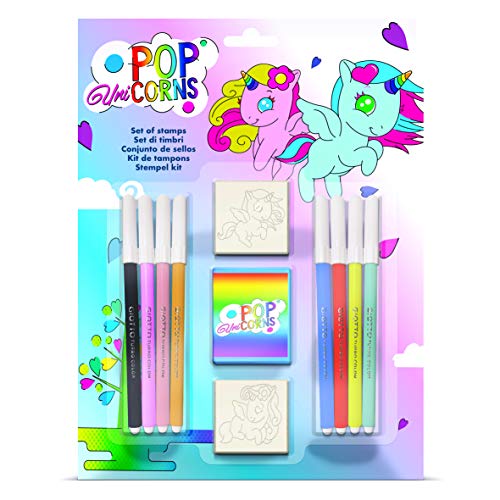 Multiprint Blister 2 Stempel für Kinder Pop Unicorns, 100% Made in Italy, Benutzerdefinierte Stempelset Kinder, in Holz und Naturkautschuk, Ungiftige Waschbare Tinte, Geschenkidee, Art.26978 Multiprint Blister 2 Stempel für Kinder Pop Unicorns, 100% Made in Italy, Benutzerdefinierte Stempelset Kinder, in Holz und Naturkautschuk, Ungiftige Waschbare Tinte, Geschenkidee, Art.26978 von Multiprint