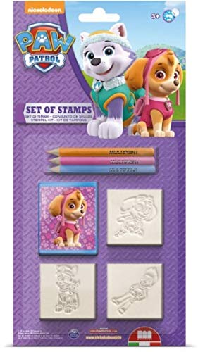 Multiprint Blister 3 Stempel für Kinder Paw Patrol Girl, 100% Made in Italy, Benutzerdefinierte Stempelset Kinder, in Holz und Naturkautschuk, Ungiftige Waschbare Tinte, Geschenkidee, Art.03913 Multiprint Blister 3 Stempel für Kinder Paw Patrol Girl, 100% Made in Italy, Benutzerdefinierte Stempelset Kinder, in Holz und Naturkautschuk, Ungiftige Waschbare Tinte, Geschenkidee, Art.03913 von Multiprint