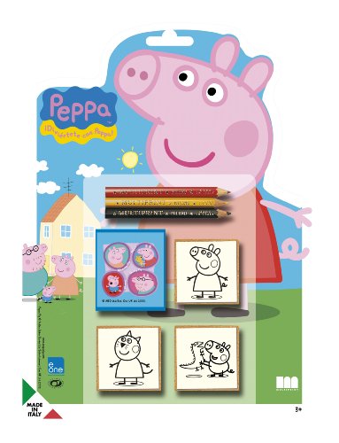 Multiprint Geformte Blister Stempel für Kinder Peppa Pig, 100% Made in Italy, Benutzerdefinierte Stempelset Kinder, in Holz und Naturkautschuk, Ungiftige Waschbare Tinte, Geschenkidee, Art.11875 Multiprint Geformte Blister Stempel für Kinder Peppa Pig, 100% Made in Italy, Benutzerdefinierte Stempelset Kinder, in Holz und Naturkautschuk, Ungiftige Waschbare Tinte, Geschenkidee, Art.11875 von Multiprint