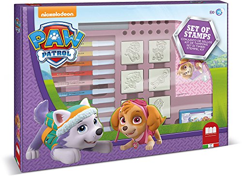 Multiprint Maxi Tasche 7 Stempel für Kinder Paw Patrol Girl, 100% Made in Italy, Benutzerdefinierte Stempelset Kinder, in Holz und Naturkautschuk, Ungiftige Waschbare Tinte, Geschenkidee, Art.04913 Multiprint Maxi Tasche 7 Stempel für Kinder Paw Patrol Girl, 100% Made in Italy, Benutzerdefinierte Stempelset Kinder, in Holz und Naturkautschuk, Ungiftige Waschbare Tinte, Geschenkidee, Art.04913 von Multiprint