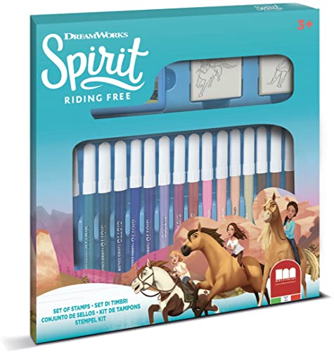 Multiprint Set 2 Stempel für Kinder und 18 Farbige Markierungen Spirit, Made in Italy, Stempelset Kinder, in Holz und Naturkautschuk, Ungiftige Waschbare Tinte, Geschenkidee, Art.86984 Multiprint Set 2 Stempel für Kinder und 18 Farbige Markierungen Spirit, Made in Italy, Stempelset Kinder, in Holz und Naturkautschuk, Ungiftige Waschbare Tinte, Geschenkidee, Art.86984 von Multiprint