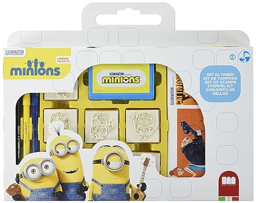 Multiprint Tasche 7 Stempel für Kinder Minions 2, 100% Made in Italy, Benutzerdefinierte Stempelset Kinder, in Holz und Naturkautschuk, Ungiftige Waschbare Tinte, Geschenkidee, Art.07896 Multiprint Tasche 7 Stempel für Kinder Minions 2, 100% Made in Italy, Benutzerdefinierte Stempelset Kinder, in Holz und Naturkautschuk, Ungiftige Waschbare Tinte, Geschenkidee, Art.07896 von Multiprint