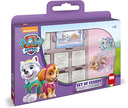 Multiprint Tasche 7 Stempel für Kinder Paw Patrol Girl, 100% Made in Italy, Benutzerdefinierte Stempelset Kinder, in Holz und Naturkautschuk, Ungiftige Waschbare Tinte, Geschenkidee, Art.07913 Multiprint Tasche 7 Stempel für Kinder Paw Patrol Girl, 100% Made in Italy, Benutzerdefinierte Stempelset Kinder, in Holz und Naturkautschuk, Ungiftige Waschbare Tinte, Geschenkidee, Art.07913 von Multiprint