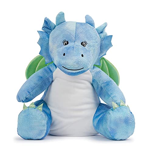 Mumbles Drachen-Plüschtier mit Reißverschluss, 39 cm, Blau von Mumbles