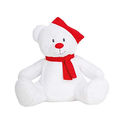 Mumbles Zippie Weihnachts-Teddybär (Einheitsgröße) (Weiß/Rot) von Mumbles