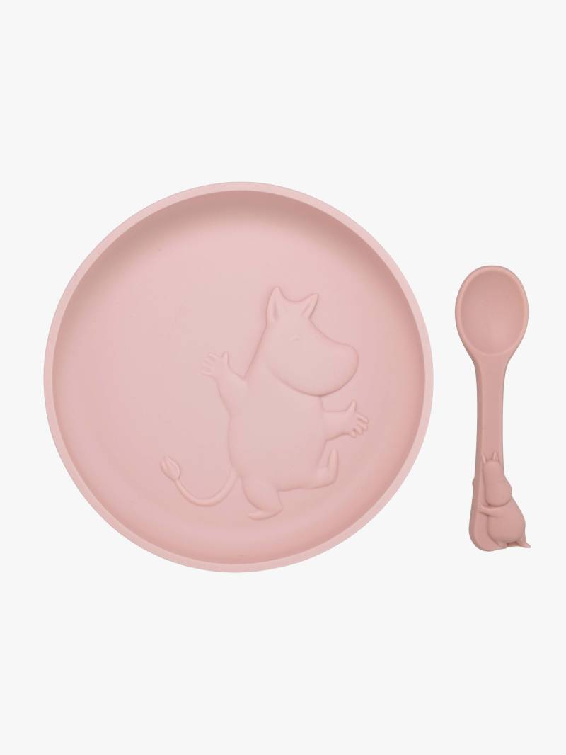 Mumin Geschirr-Set Silikon, Rosehip Pink Mumin Geschirr-Set Silikon, Rosehip Pink von Mumin