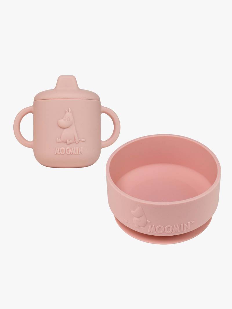 Mumin Geschirr-Set Silikon, Rosehip Pink Mumin Geschirr-Set Silikon, Rosehip Pink von Mumin