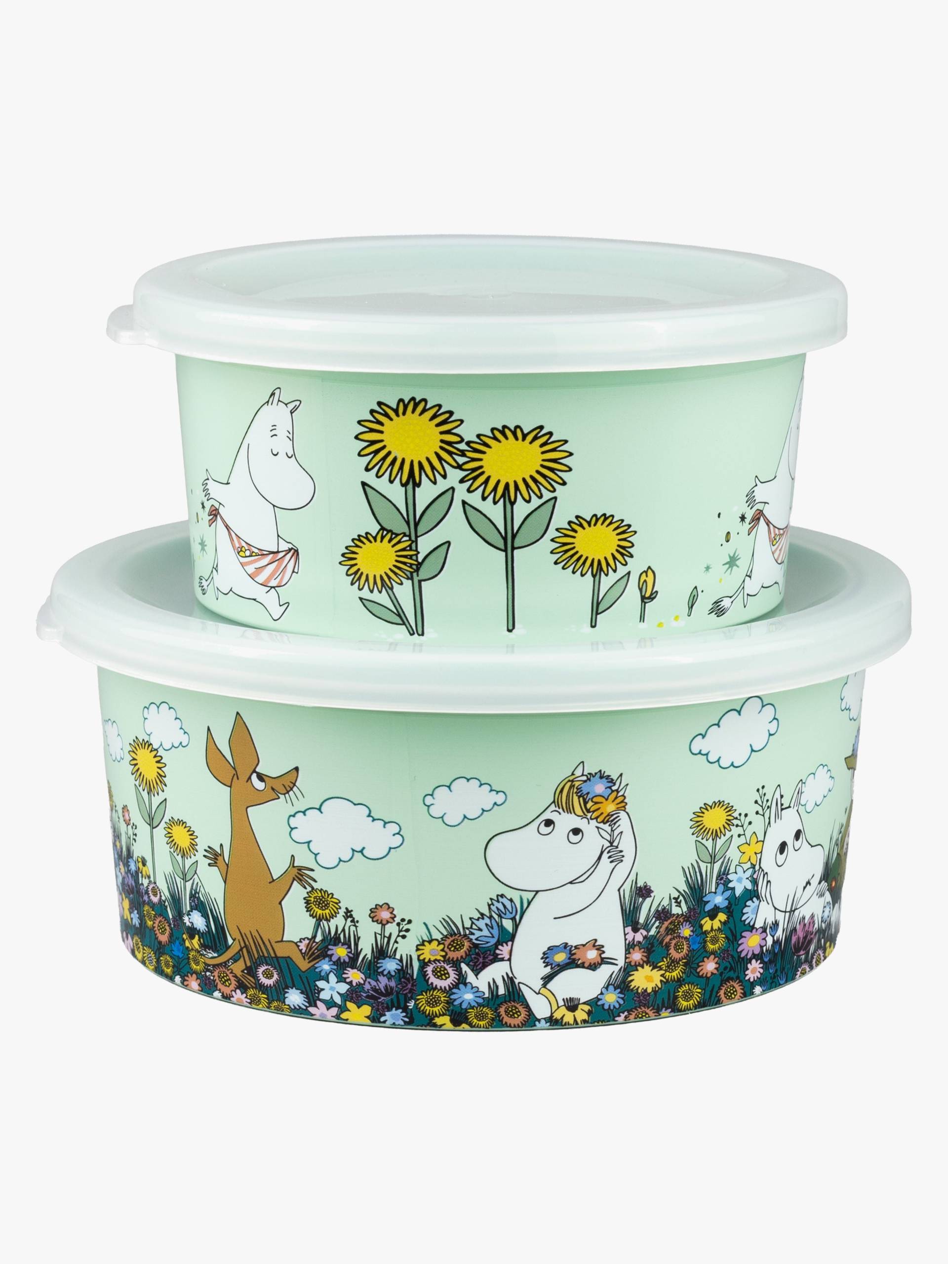 Mumin Wiese Snackbox 2er-Pack, Grün Mumin Wiese Snackbox 2er-Pack, Grün von Mumin