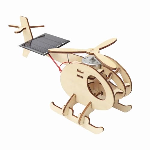 Solar-Holzflugzeug Bausatz, Solarenergie Hölzerne Sammlung 3D Puzzle Modell Kit, Baukasten Holzhandwerk Kinder Puzzle Pädagogisches Spielzeug DIY-Geschenke (Kann Nicht Fliegen) von Mumusuki