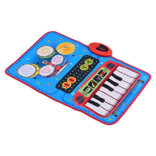 Mumusuki 2 in 1 Musical Piano Drum Matte Faltbare Keyboard-Playmat mit 13 Tasten & Drum Kit 4 Töne Eingebaute Lautstärke 5 Demo-Songs mit Mällen für Kindermusikliebhaber Mumusuki 2 in 1 Musical Piano Drum Matte Faltbare Keyboard-Playmat mit 13 Tasten & Drum Kit 4 Töne Eingebaute Lautstärke 5 Demo-Songs mit Mällen für Kindermusikliebhaber von Mumusuki
