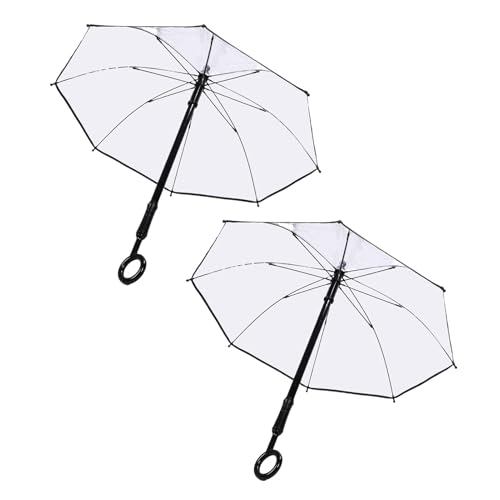 Mumusuki 2pcs Wasserpistole Regenschirme, 6 M Sprühbereich Großer Kapazität Wassersprühschirme für Unterhaltung, Hinterhofwasserkämpfe, Poolpartys, Streichspiele (Transparent) von Mumusuki