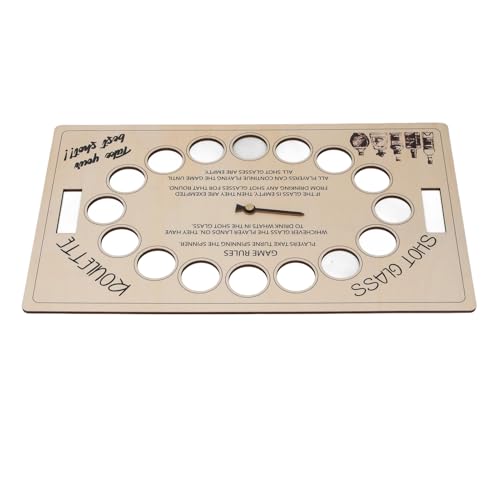 Mumusuki 45 cm Hölzernen Rotierendes Trinkspielbrett für Erwachsene Trinkpartyspiel mit Reibungslosen No Burr Surfaces Premium Boxwood für Barabende Freunde Versammlungen von Mumusuki