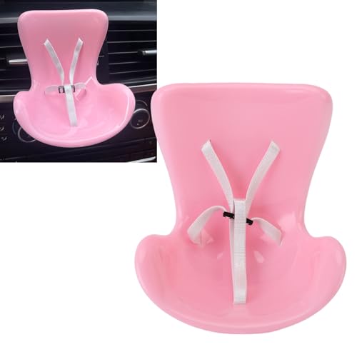 Mumusuki AIR-Vent Doll Stuhl Autositz für Puppen 10-17 cm mit Weichem Plüschkissen und Gürtel für Sammlerventilatoren Auto Display Ständer (Rosenate) von Mumusuki