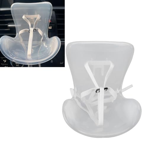 Mumusuki AIR-Vent Doll Stuhl Autositz für Puppen 10-17 cm mit Weichem Plüschkissen und Gürtel für Sammlerventilatoren Auto Display Ständer (Transparent) von Mumusuki