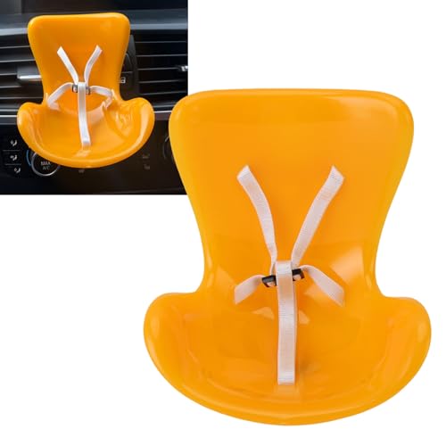 Mumusuki AIR-Vent Doll Stuhl Autositz für Puppen 10-17 cm mit Weichem Plüschkissen und Gürtel für Sammlerventilatoren Auto Display Ständer (Yellow) von Mumusuki