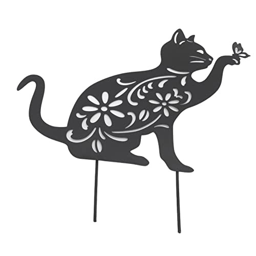 Mumusuki Metall -Katzengarten -Statuen, Süßes Metel -Tierdekor, Fixiert von Stichen für Katzenliebhaber Geschenke für Frauen von Mumusuki