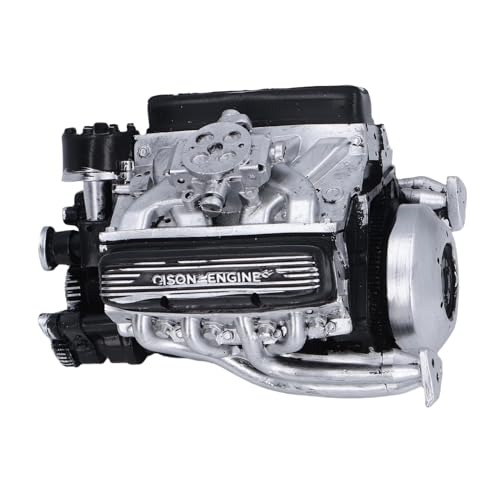 V8 Motormodell -Kit, Harzauto -Motorbuilding -Simulations -Ornament, Desktop -Miniatur -Kit für Erwachsene (Black) von Mumusuki