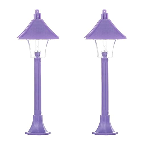 Miniatur Street Lamp Model Pathway Light Landscape Lampe Für Puppenhäuser Und Gartenszene Mit Zubehör 2PCs von Mumuve