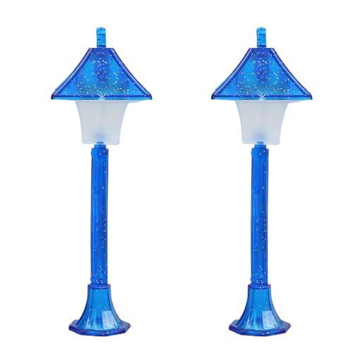 Miniatur Street Lamp Model Pathway Light Landscape Lampe Für Puppenhäuser Und Gartenszene Mit Zubehör 2PCs von Mumuve