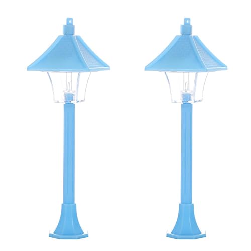 Miniatur Street Lamp Model Pathway Light Landscape Lampe Für Puppenhäuser Und Gartenszene Mit Zubehör 2PCs von Mumuve