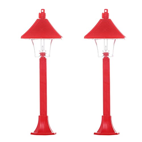 Miniatur Street Lamp Model Pathway Light Landscape Lampe Für Puppenhäuser Und Gartenszene Mit Zubehör 2PCs von Mumuve