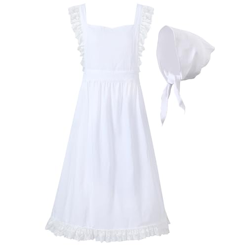 Mumuve Cosplay-Schürze, Dienstmädchen-Kostüm, Schürze und Kopftuch, Set für Kinder, Mädchen, Frauen, gerüscht, französische Dienstmädchen, Küche, Kuchen, Backen, Kochen Mumuve Cosplay-Schürze, Dienstmädchen-Kostüm, Schürze und Kopftuch, Set für Kinder, Mädchen, Frauen, gerüscht, französische Dienstmädchen, Küche, Kuchen, Backen, Kochen von Mumuve